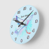 奇跡信じの鳩クリスチャン ラウンド壁時計 (傾斜)