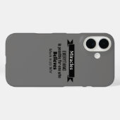奇跡信じ聖書聖句グレー・クリスチャン Case-Mate iPhoneケース (裏面 (横))