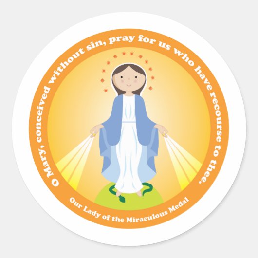 奇跡的なメダルの私達の女性 ラウンドシール (正面)