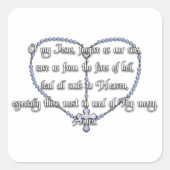 奇跡的なメダルロザリオ – ファティマ祈りの言葉 スクエアシール (正面)