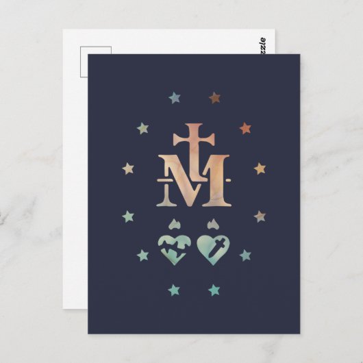 奇跡的なメダル我々の恵みの女神 ポストカード (正面/裏面)