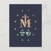 奇跡的なメダル我々の恵みの女神 ポストカード (正面)