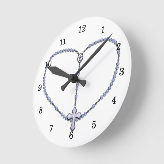 奇跡的なメダル数珠 ラウンド壁時計 (傾斜)