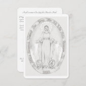 奇跡的なメダル祈りの言葉カード 招待状 (正面/裏面)