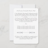 奇跡的なメダル祈りの言葉カード 招待状 (裏面)