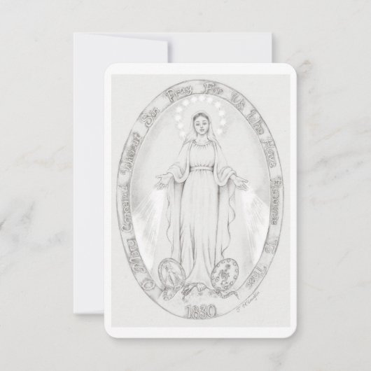 奇跡的なメダル祈りの言葉カード 招待状 (正面)