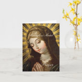 奇跡的なメダル祈りの言葉 カード (黄色い花)