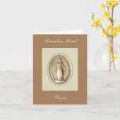 奇跡的なメダル祈りの言葉 カード (黄色い花)