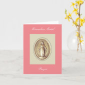 奇跡的なメダル祈りの言葉 カード (黄色い花)