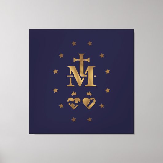 奇跡的なメダル、恩寵Fの女神のメダル キャンバスプリント (正面)