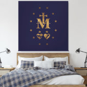 奇跡的なメダル、恩寵Fの女神のメダル キャンバスプリント (インサイチュ (寝室))