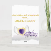 奇跡的な《キリスト教》洗礼式や命名式カスタマイズ- カード (裏面)