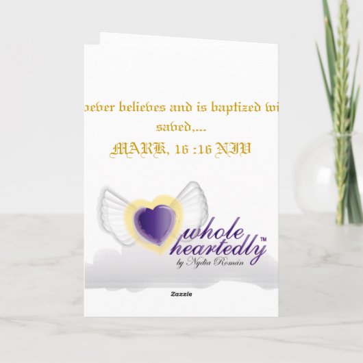 奇跡的な《キリスト教》洗礼式や命名式カスタマイズ- カード (裏面)