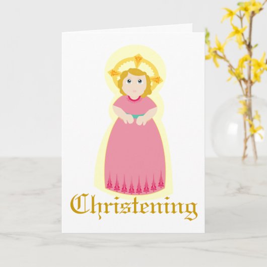 奇跡的な《キリスト教》洗礼式や命名式カスタマイズ- カード (黄色い花)