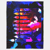 奇跡的な（ユダヤ教）メノラー大 フリースブランケット (正面)