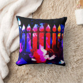 奇跡的（ユダヤ教）メノラー クッション (ブランケット)