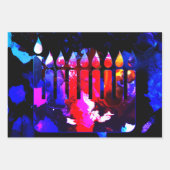 奇跡的（ユダヤ教）メノラー ラッピングペーパーシート (正面)