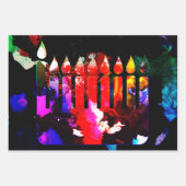 奇跡的（ユダヤ教）メノラー ラッピングペーパーシート (正面3)