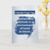 奇跡、確信および開花 カード (黄色い花)