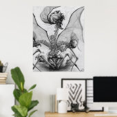 奇骨フェローのホラーモンスターアートポスター ポスター (ホームオフィス)