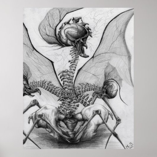 奇骨フェローのホラーモンスターアートポスター ポスター (正面)