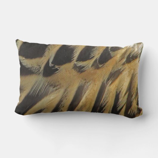 奈々が世界に美しい茶色の羽エレガントを作る ランバークッション (裏面)