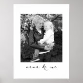 奈々と私のおばあちゃんパーソナライズされたへの写真ギフト ポスター (正面)