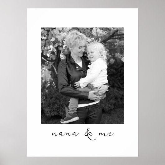 奈々と私のおばあちゃんパーソナライズされたへの写真ギフト ポスター (正面)