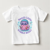 奈々の小さなバブル獣かわいいタコ ベビーTシャツ (正面)