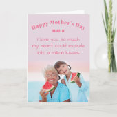 奈々マザーズの日の写真と可愛い文言 カード (正面)
