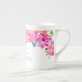 奈もし奈さんの花の詩の水カラーフローラ ボーンチャイナマグカップ (右)