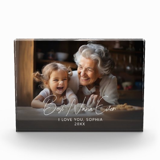 奈最高の奈良可愛い孫の形見 フォトブロック (正面)