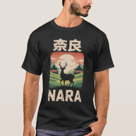 奈良の夕陽の鹿 Tシャツ