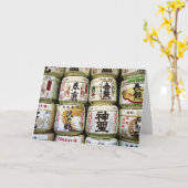 奈良の挨拶状の為の大樽 カード (黄色い花)