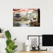 奈良セレニティアートプリント ポスター (ホームオフィス)