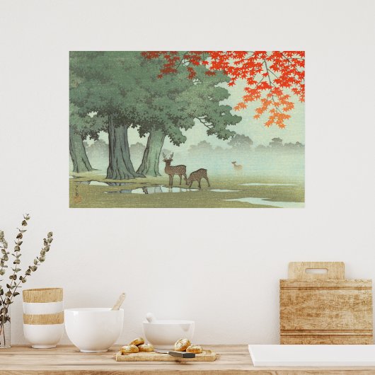 奈良公園川瀬蓮井1953年日本の美術 ポスター (キッチン)