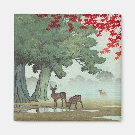 奈良公園 蓮井川瀬 新版画 風景アート マグネット