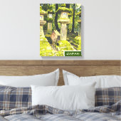 奈良日本ディアパーク旅行プリント キャンバスプリント (インサイチュ (寝室))