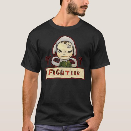 奈良義朝。戦う！我々はパンクス不可欠 Tシャツ (正面)