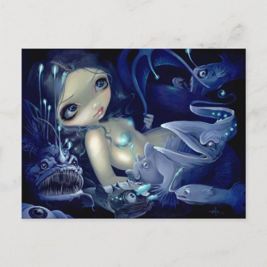 「奈落の底に」はがき ポストカード (正面)