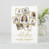 奉仕用フォトコラージュ記念葬式カード 招待状 (スタンド正面)