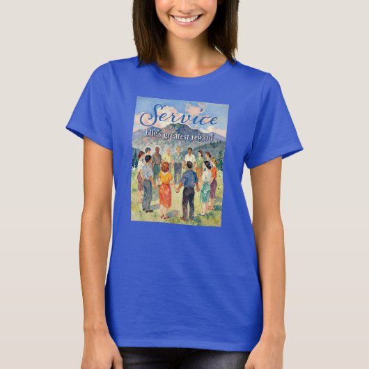 奉仕 - 人生最大のご褒美 - 女性用Tシャツ Tシャツ (正面)