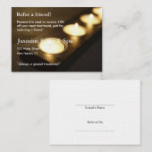 奉納の蝋燭が付いている紹介カード 紹介カード (正面/裏面)