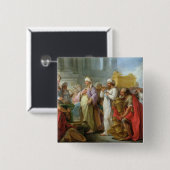 契約の箱の前のSolomon、1747年 缶バッジ (正面&裏面)