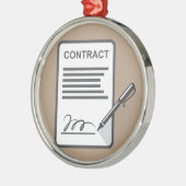 契約アイコン メタルオーナメント (左)