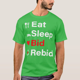 契約ブリッジ入札重複カードゲームプレーヤー Tシャツ