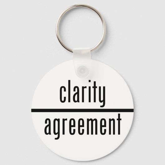 契約ラウンドキーチェーンの明確さ キーホルダー (正面)