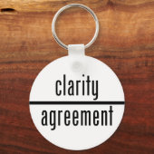 契約ラウンドキーチェーンの明確さ キーホルダー (正面)