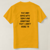 契約条件Tシャツ Tシャツ (デザイン裏面)