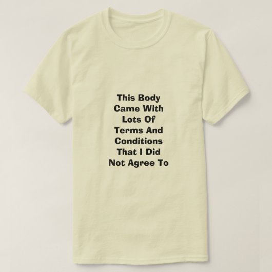 契約条件Tシャツ Tシャツ (デザイン正面)